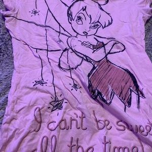 TINKER BELL DISNEY GIRLS PAJAMAS SHIRT SIZE XL